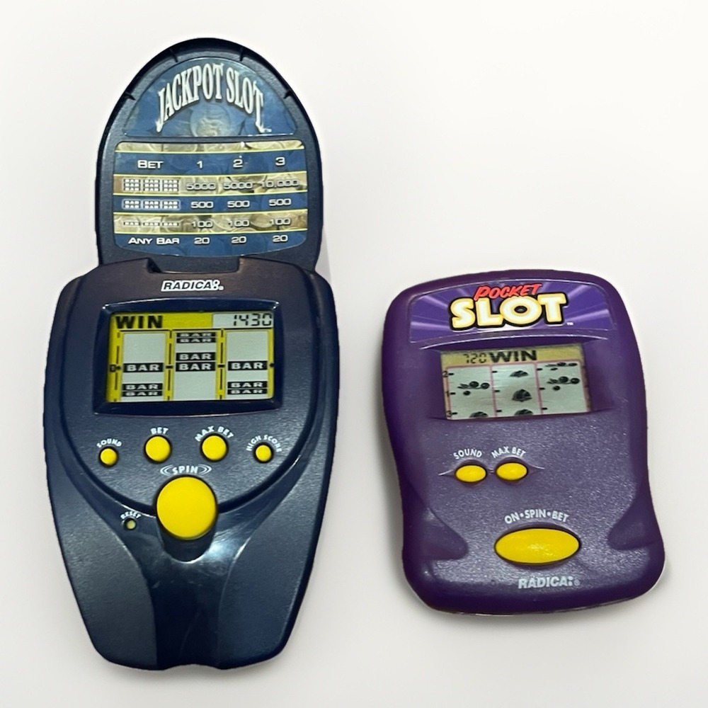 Radica Slot Flip Top Electronic Handheld Game Tested Working Jackpot Slots